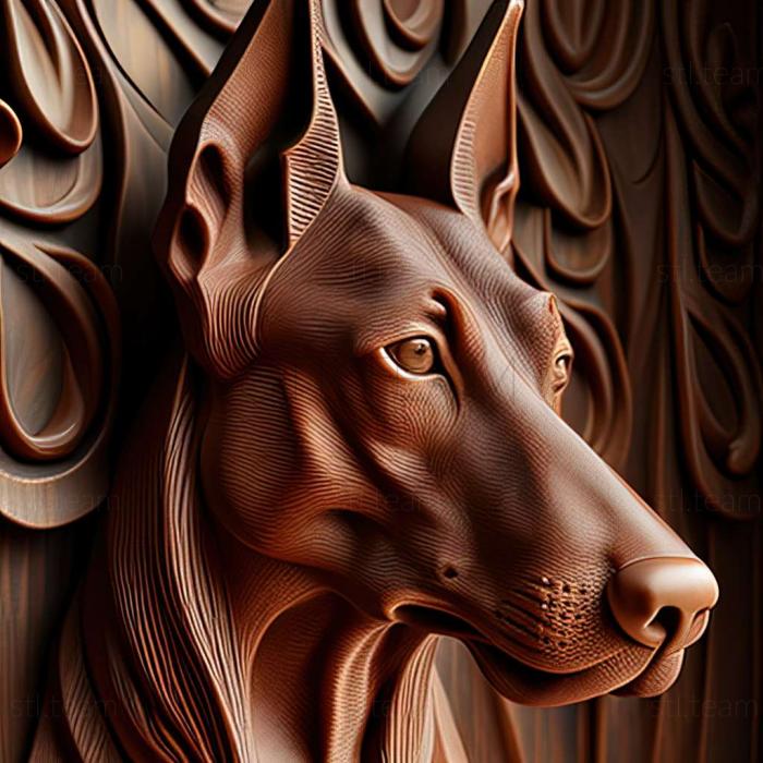 3D model Doberman dog (STL)